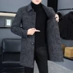 Men's Winter Thickened Double-Sided Woolen Coat - Mid-Length & Fashionable