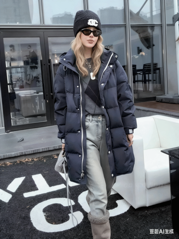 Designer Original 2025 Autumn Women's Hooded Color-Block Sweatshirt Jacket